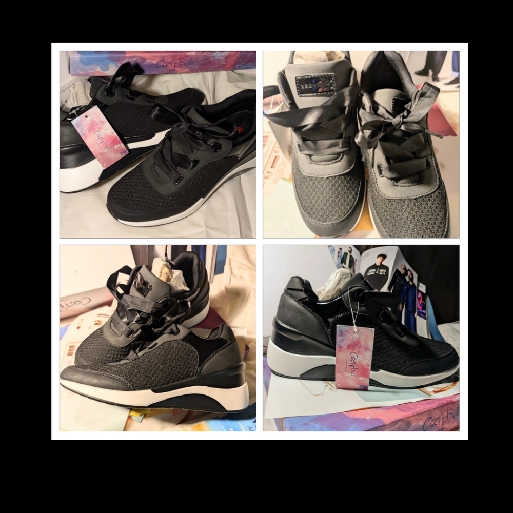Women's Size 8 Wicked CuTe Black and White Sneakers